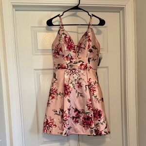 Speechless Pink Floral Mini Dress